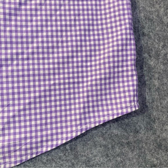Polo Ralph Lauren Purple Gingham Men's Dress Shirt Classic Fit Long Sleeve 3XLT - Picture 6 of 12